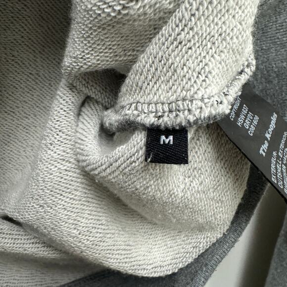 The Kooples Gray Crewneck Skull Embroidered Sleeve Sweatshirt Sz M - Picture 7 of 9